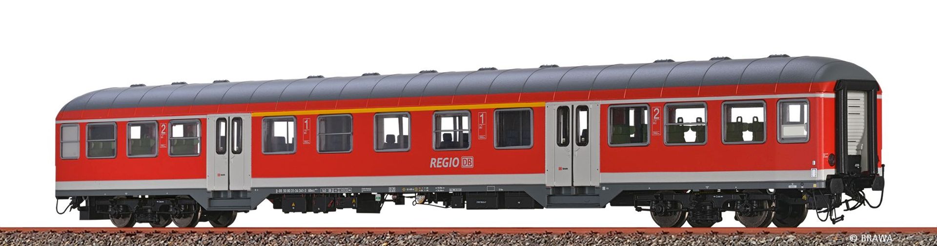 Brawa 46660 - Personenwagen ABnrz 403.4, DBAG, Ep.VI, mit Belechtung, AC