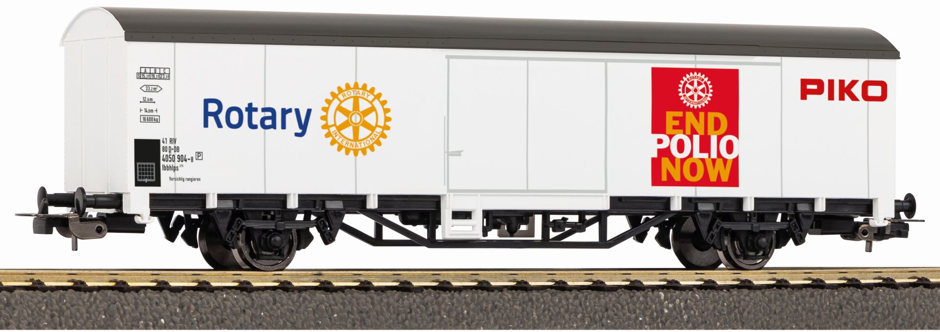 Piko 27907 - Gedeckter Güterwagen 'Rotary End Polio now', DBAG, Ep.VI