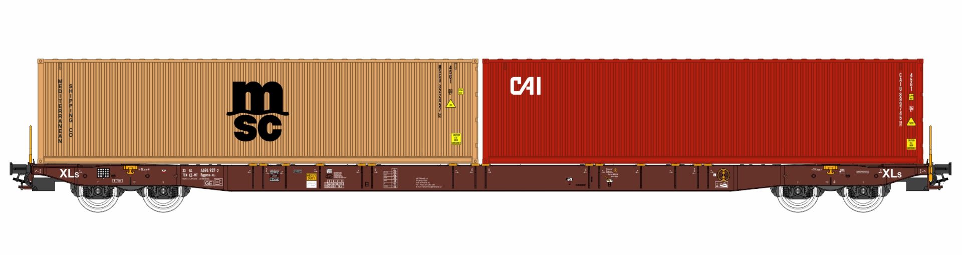 igra 96010102 - Containertragwagen Sggnss-XLs, Metrans, Ep.VI
