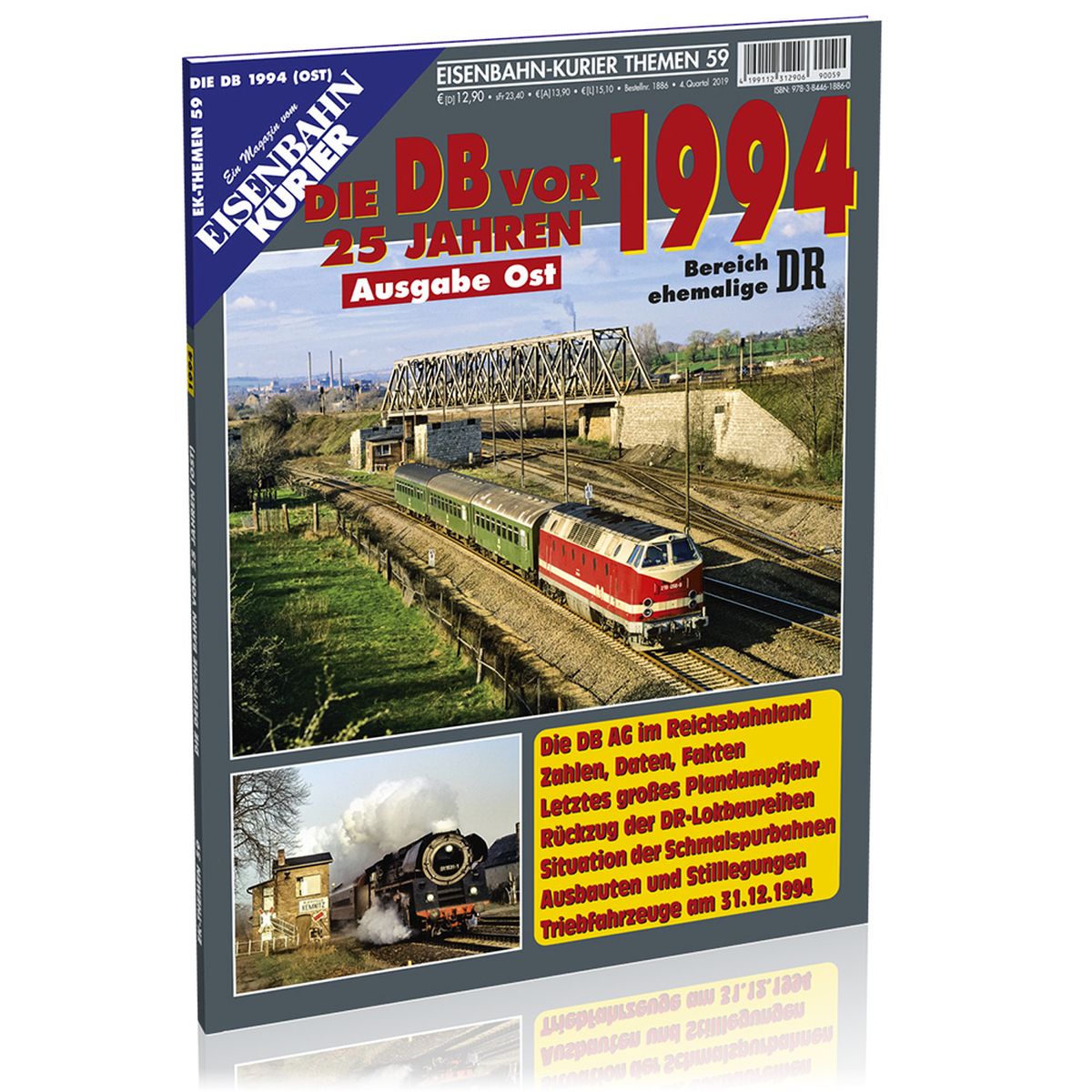 EK-Verlag 1886 - Zeitschrift - Eisenbahn Kurier - Die DB vor 25 Jahren - 1994 Ausgabe Ost