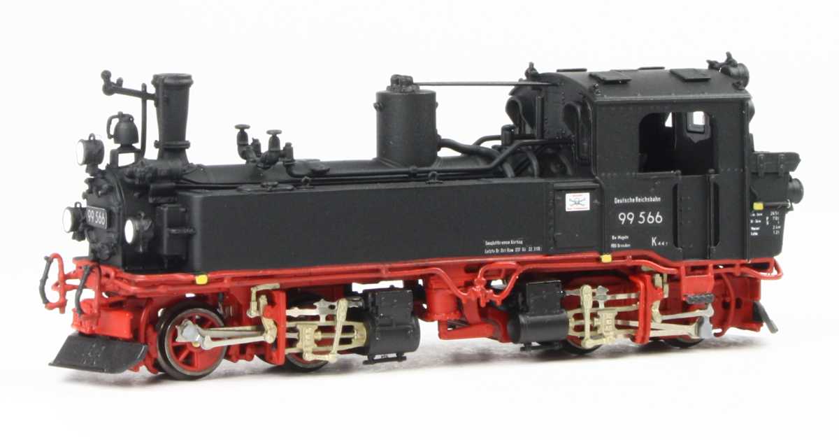 Bemo 1016826 - Dampflok sächsische IV-K, 99 566, DR, Ep.III