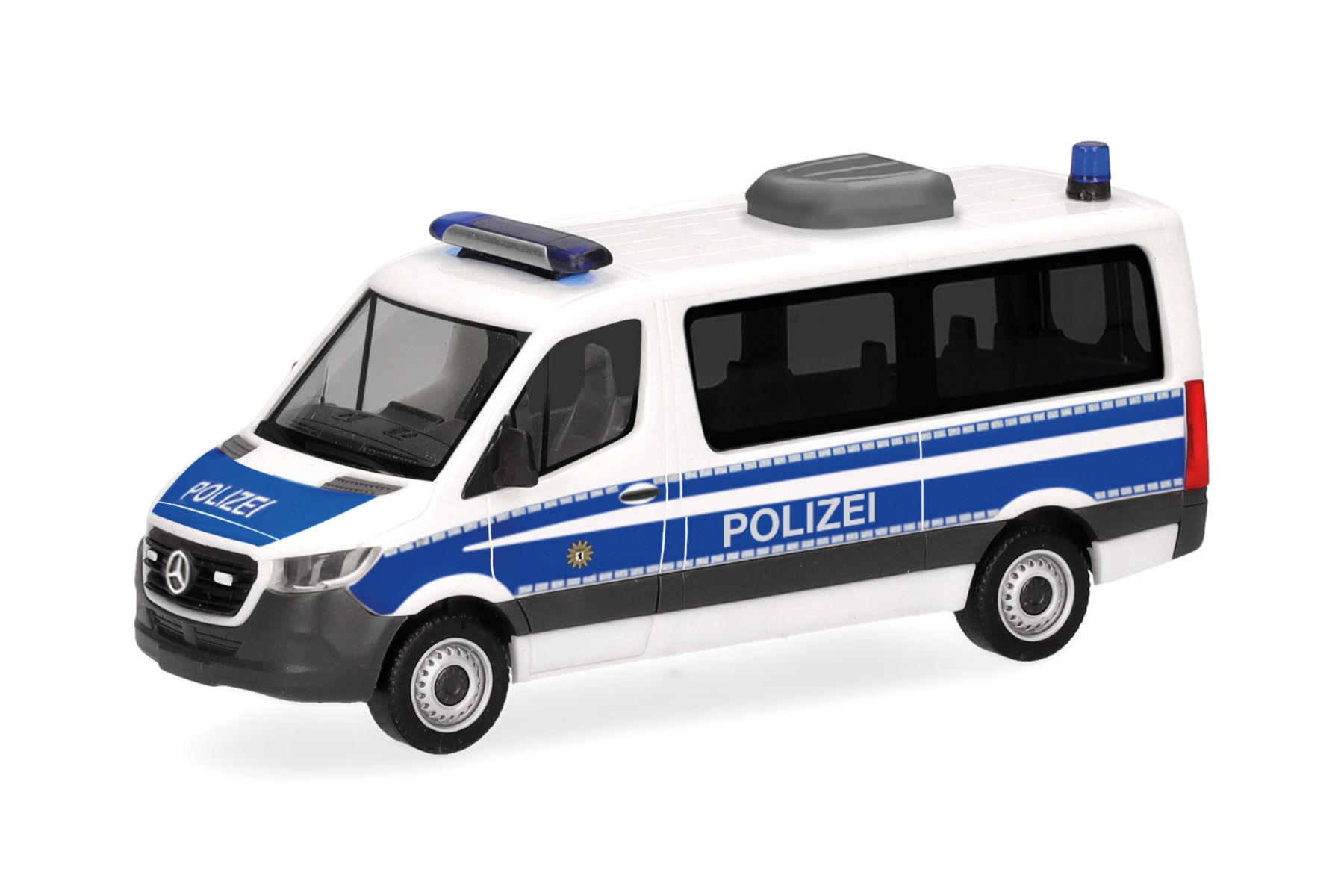Herpa 099127 - Mercedes Benz Sprinter 18 Bus Flachdach "Bundespolizei"