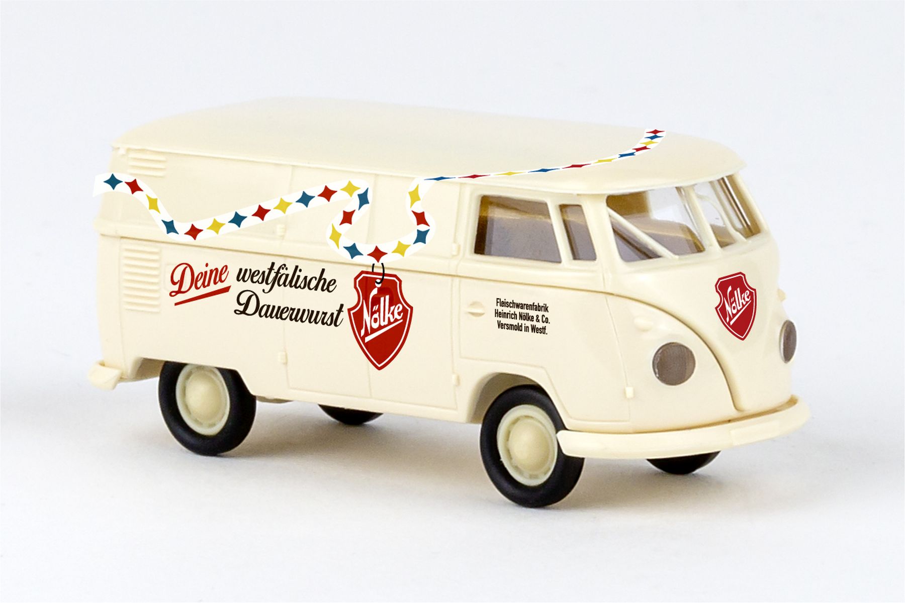 Brekina 32776 - VW T1b Kasten, Nölke Dauerwurst, 1960