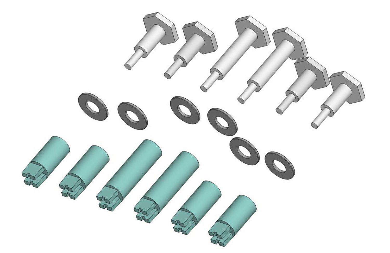 Piko 36091 - Kurbelbolzen-Set, Mogul hell