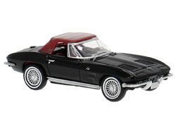 Brekina 18025 - Chevrolet Corvette C2 Cabrio, schwarz geschlossen