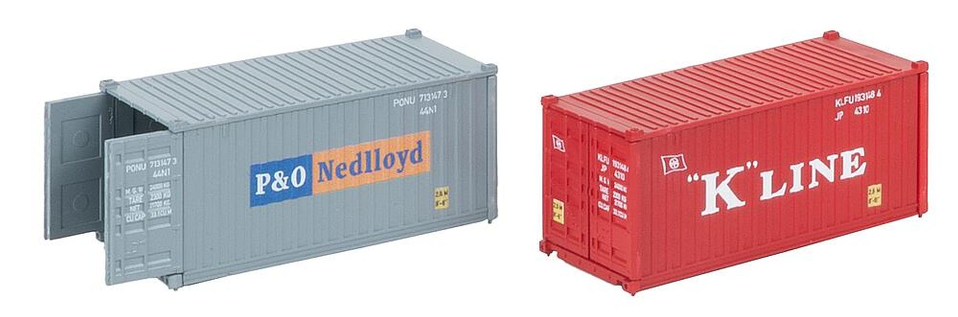 Faller 182006 - 20' Container K-LINE und P&O