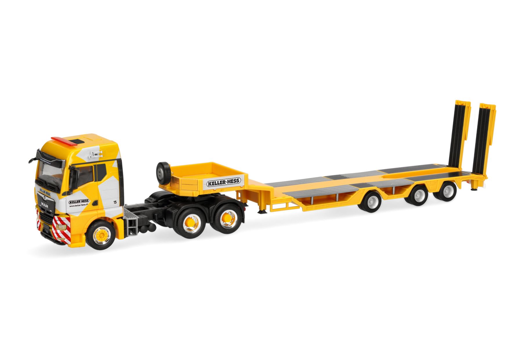 Herpa 321860 - MAN TGX GM Allrounder-Tieflade-Sattelzug "Keller+Hess", Schweiz