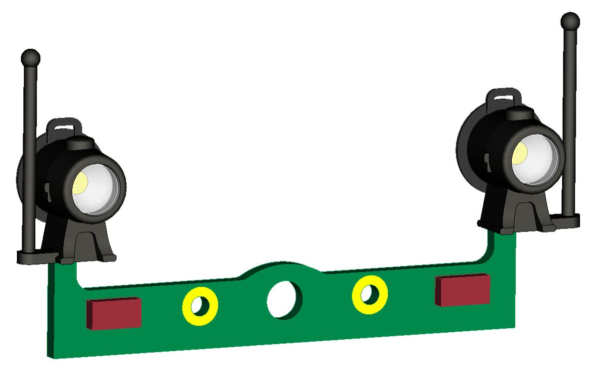 Fischer-Modell 20006122 - Laternen mit Griffstange, DB, auf Leiterplatte