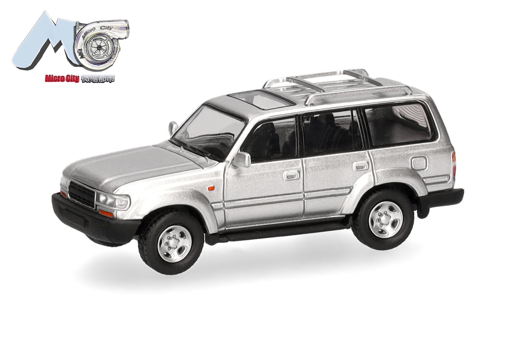 Herpa 87MC000141 - MicroCity: Toyota Landcruiser 80, silber