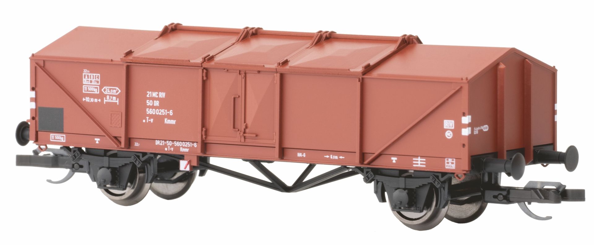 Hädl 116404 - Klappdeckelwagen T-v, DR, Ep.IV