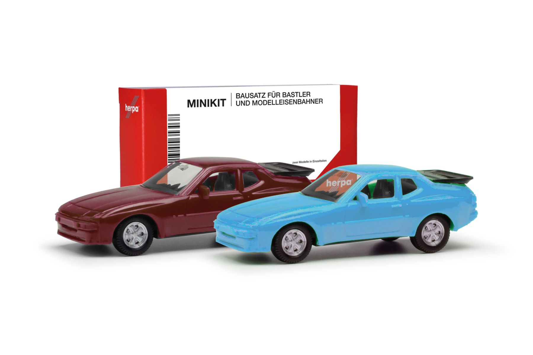 Herpa 012768-004 - MiniKit: Porsche 944, blau/rot