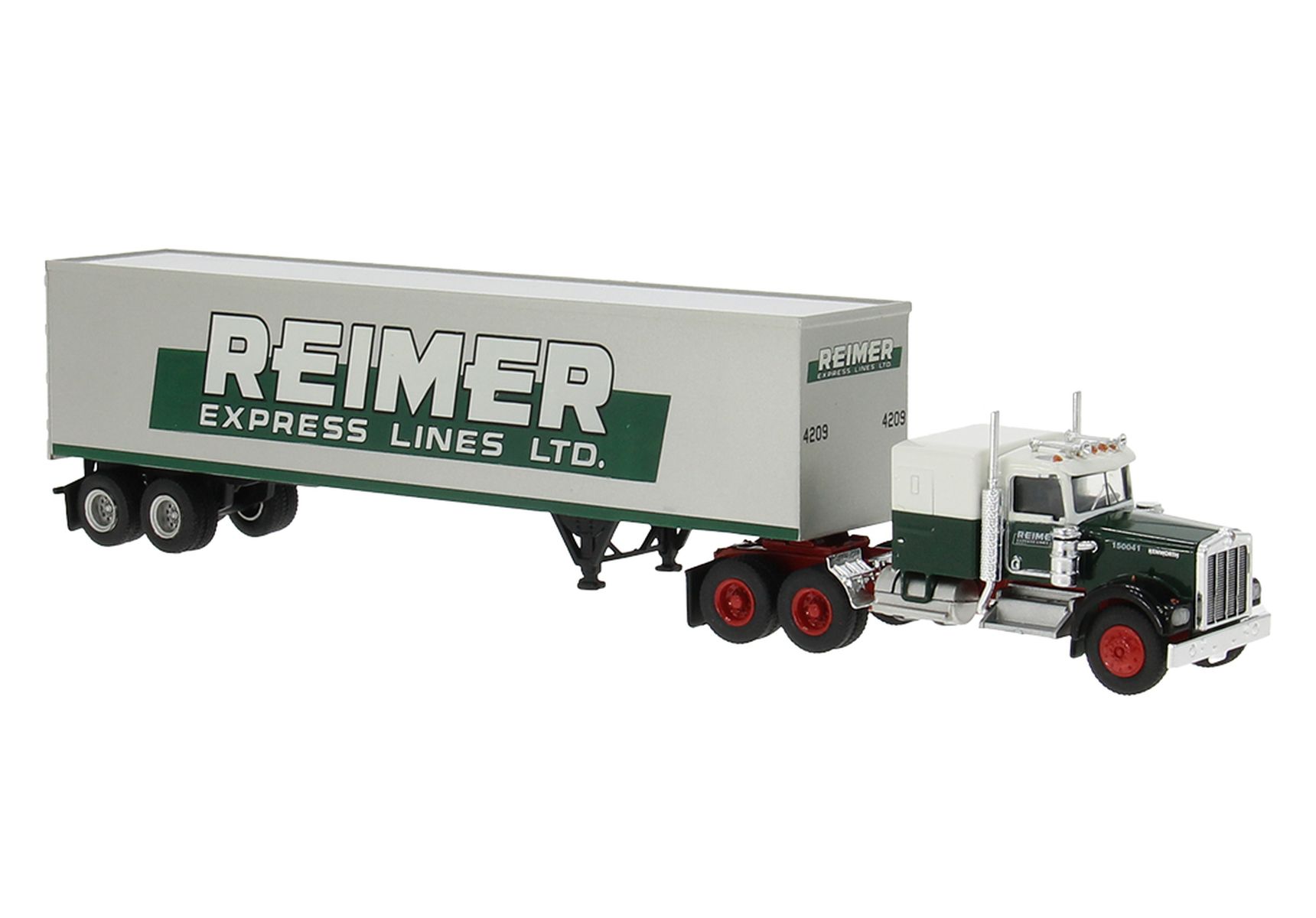 Brekina 86258 - Kenworth W900 Koffersattelzug "Reimers"