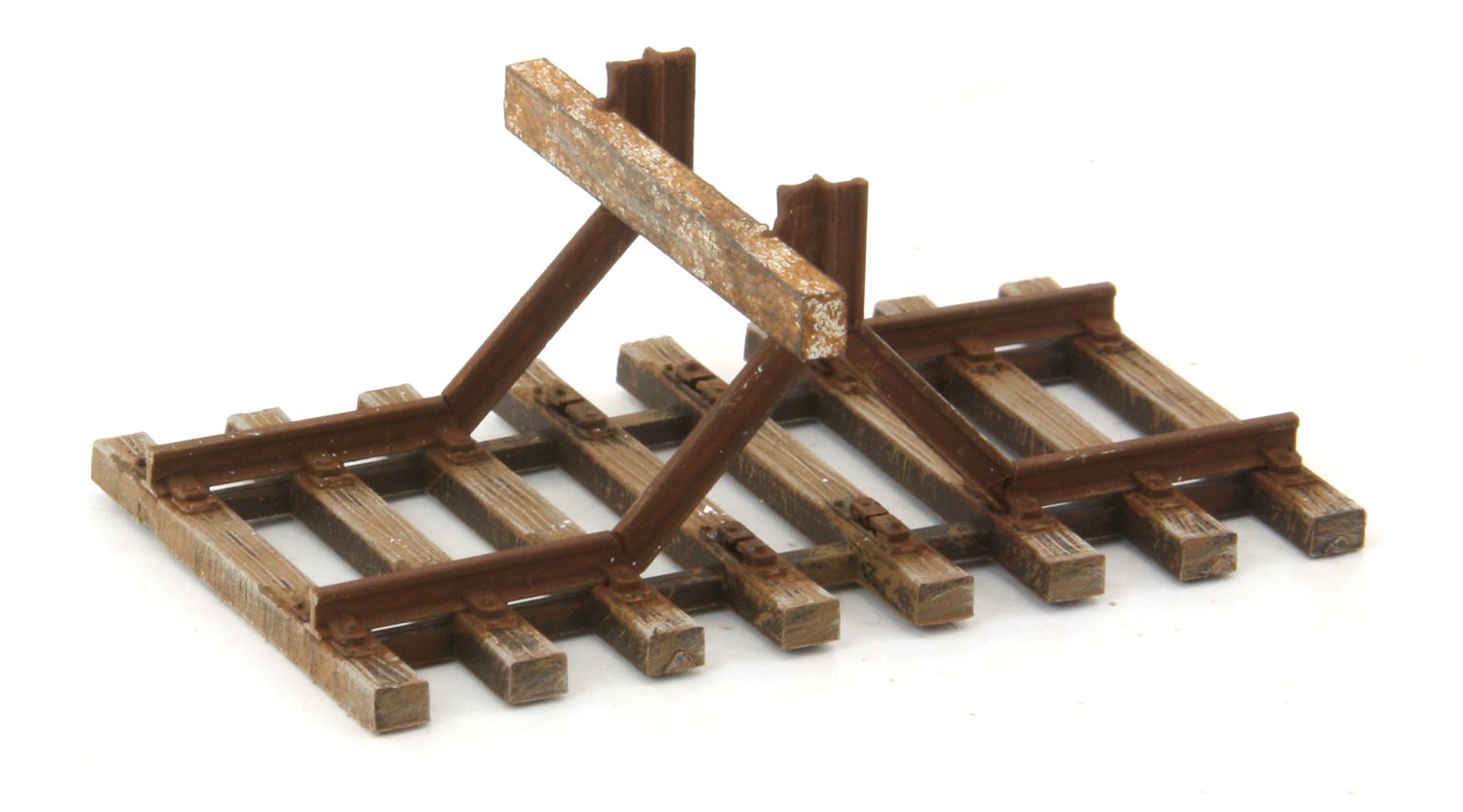 elriwa PR3 - Prellbock mit einer dunklen Pufferbohle, patiniert