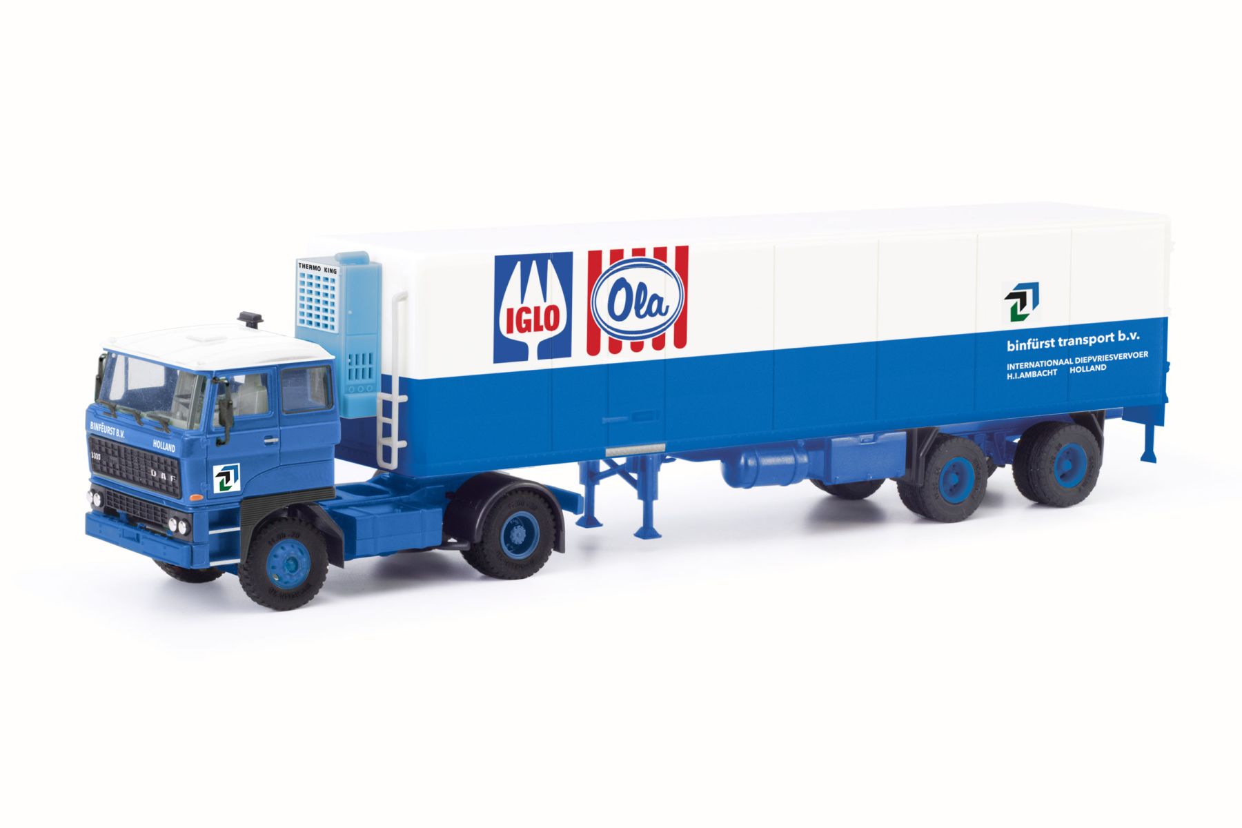 Herpa 87MBS026321 - DAF 2800 Kühlkoffer-Sattelzug "Binfürst / IGLO"