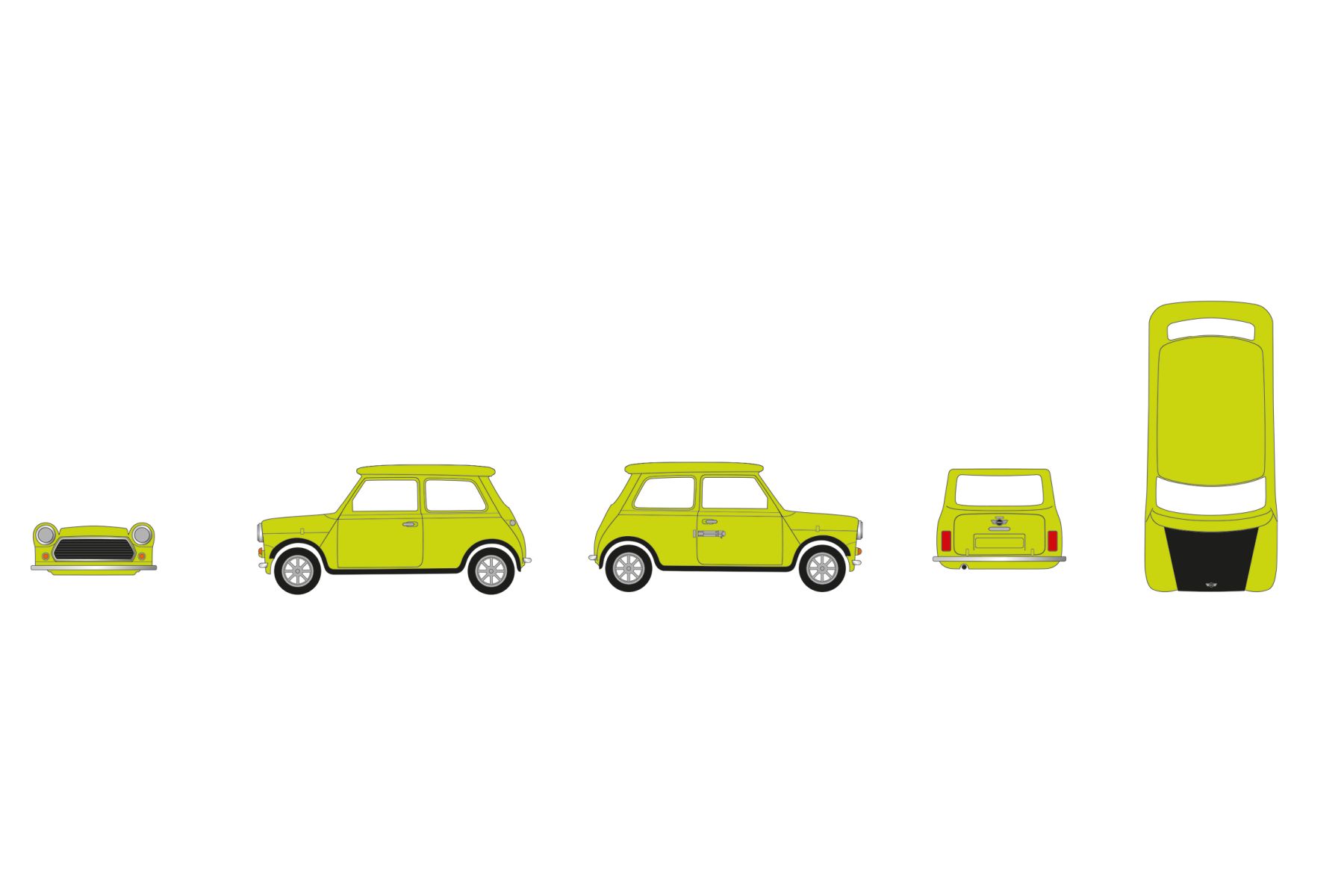 Herpa 941150 - Mini Cooper (Rechtslenker) mit Türriegel, grün