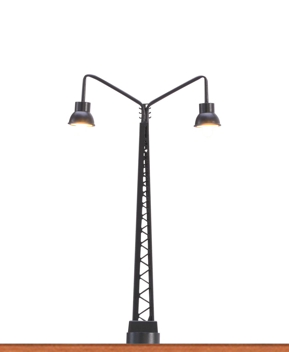 Brawa 83011 - Bogenleuchte 2-fach mit Stecksockel und LED, H= 70mm