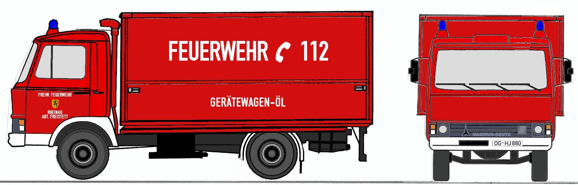 Loewe 4084 - Iveco Magirus "Zeta" 90M5 - GW-ÖL der Fw. Rheinau