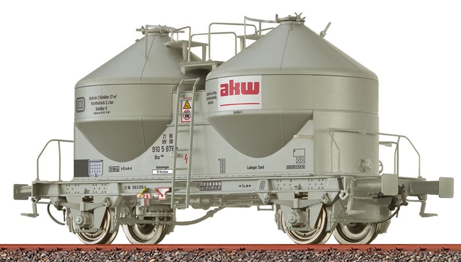 Brawa 50571 - Staubbehälterwagen Ucs 908, DBAG, Ep.V 'akw'
