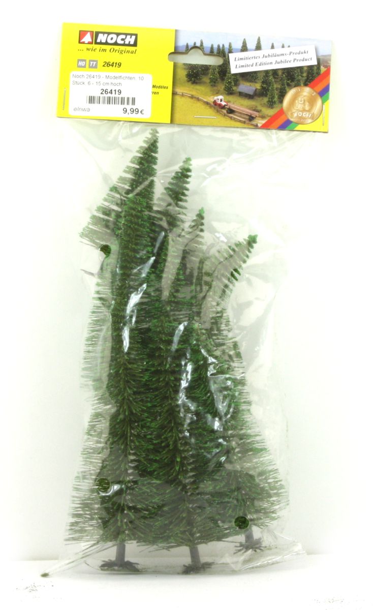 Noch 26419-A24 - Modellfichten, 10 Stück, 6 - 15 cm hoch