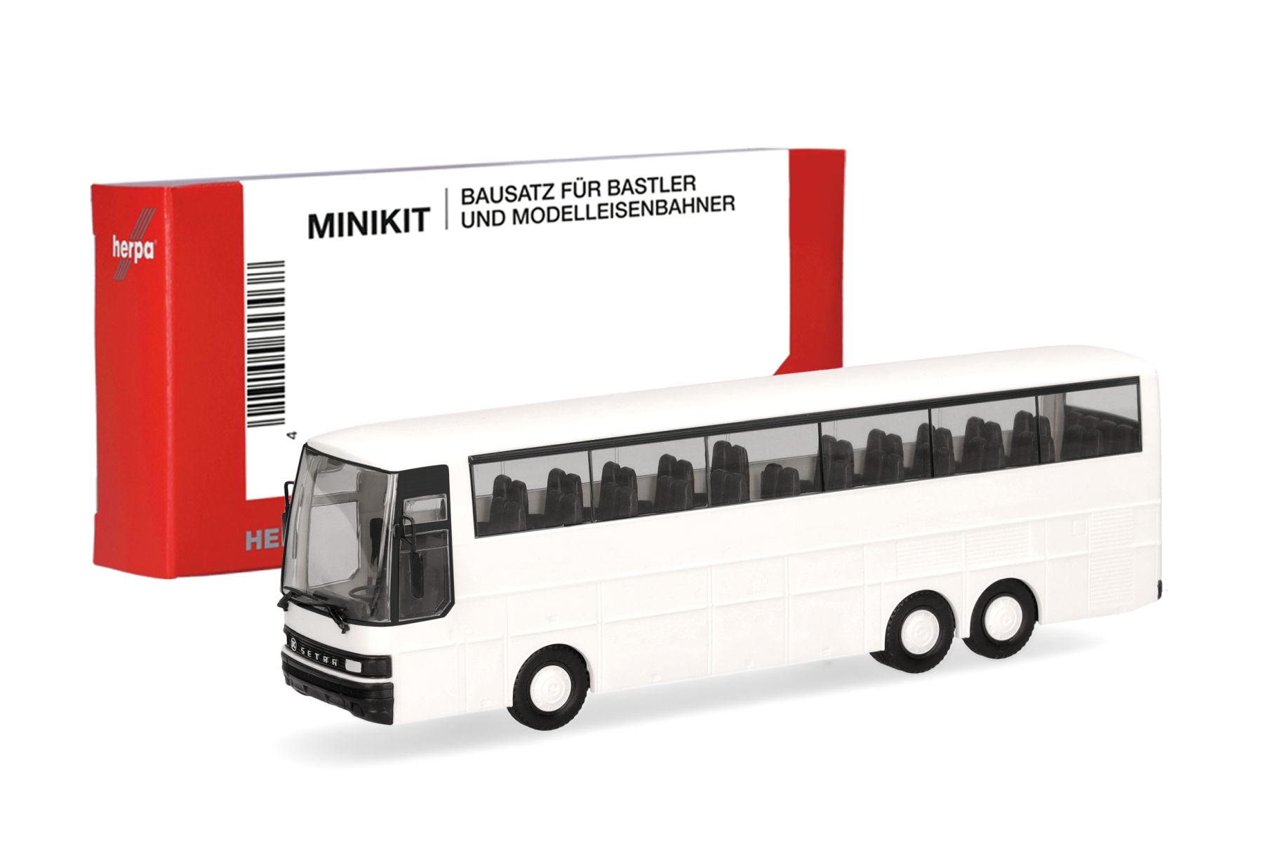 Herpa 014328 - MiniKit: Setra 215 HDH, weiß (1 Stück)