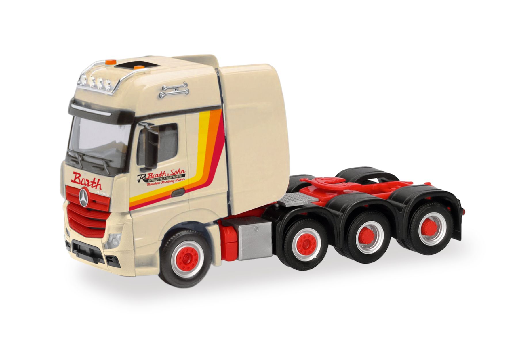 Herpa 321921 - Mercedes-Benz Actros Gigaspace Schwerlastzugmaschine 4achs "Barth"