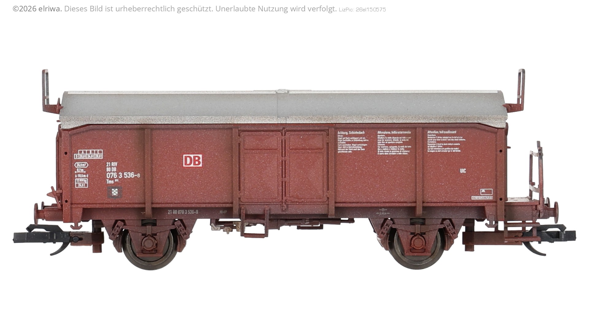 Tillig 502447 - Schiebedachwagen Tms 851, DBAG, Ep.V, gealtert
