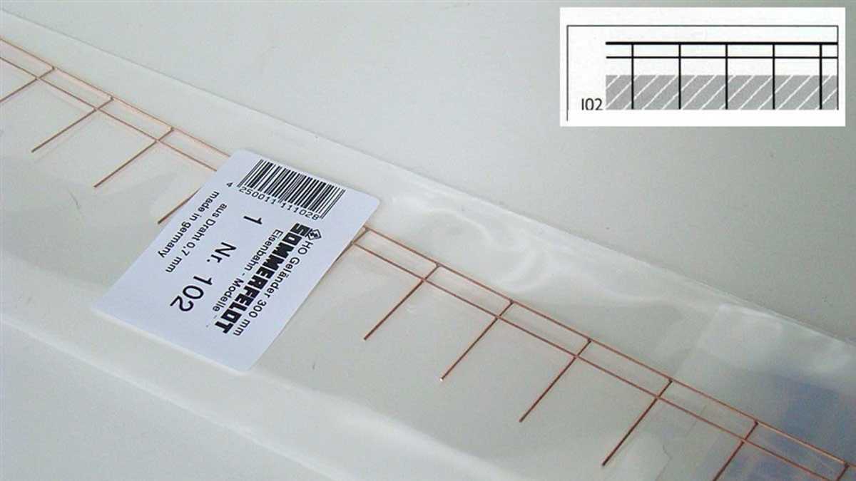 Sommerfeldt 102 - Geländer aus 0,7mm Draht, 300mm
