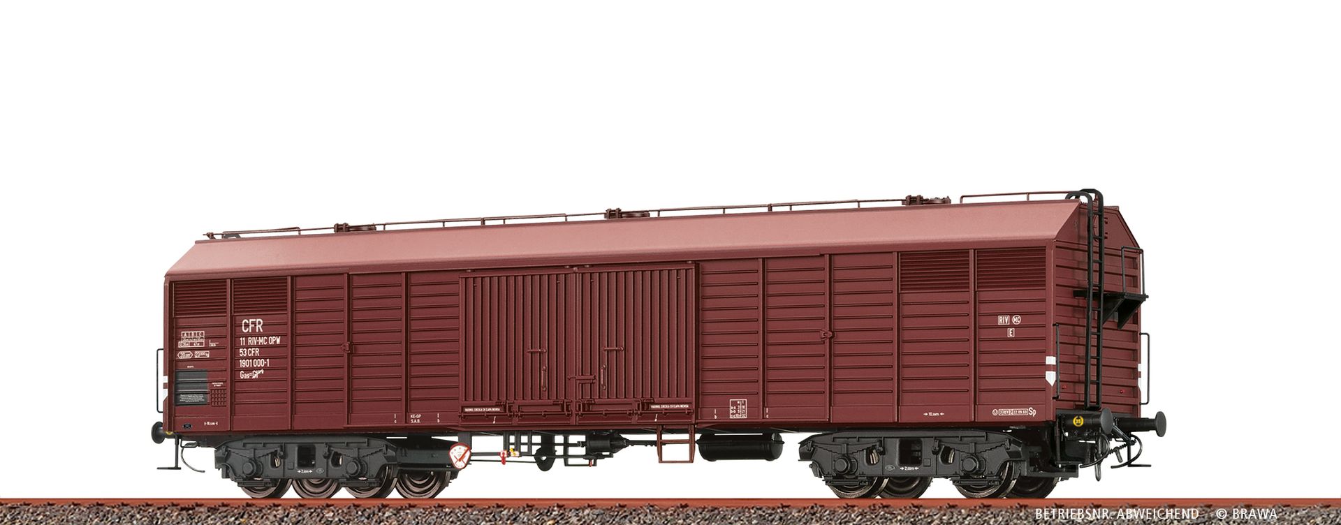 Brawa 50409 - Gedeckter Güterwagen Gas, CFR, Ep.IV