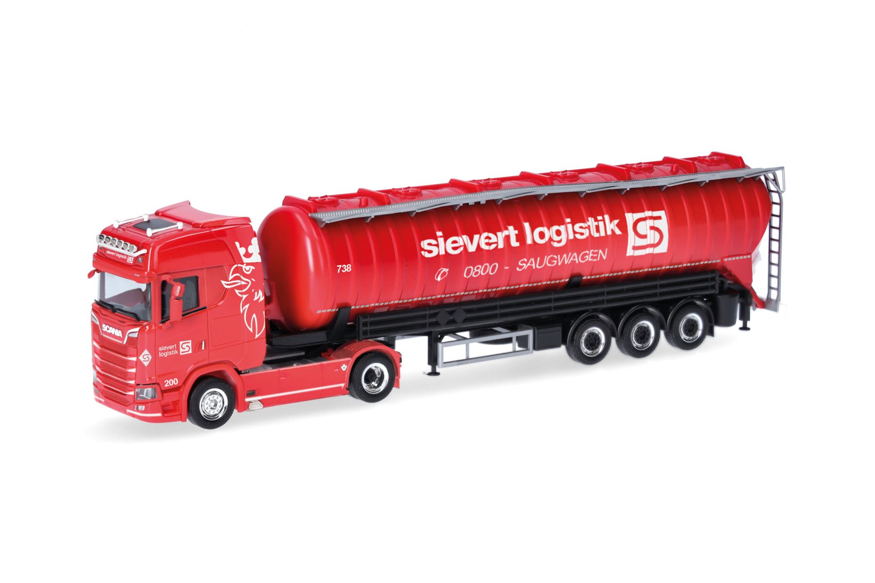 Herpa 319409 - Scania CS 20 HD Saugsilo-Sattelzug "Sievert Logistik"