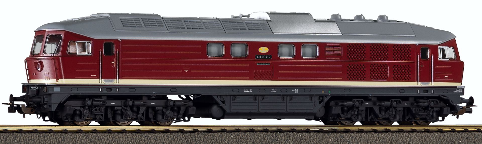Piko 71381-ZHK - Diesellok 131 007-7, DR, Ep.IV, DC-Zimo-Henningsound, elektr. Kupplungen