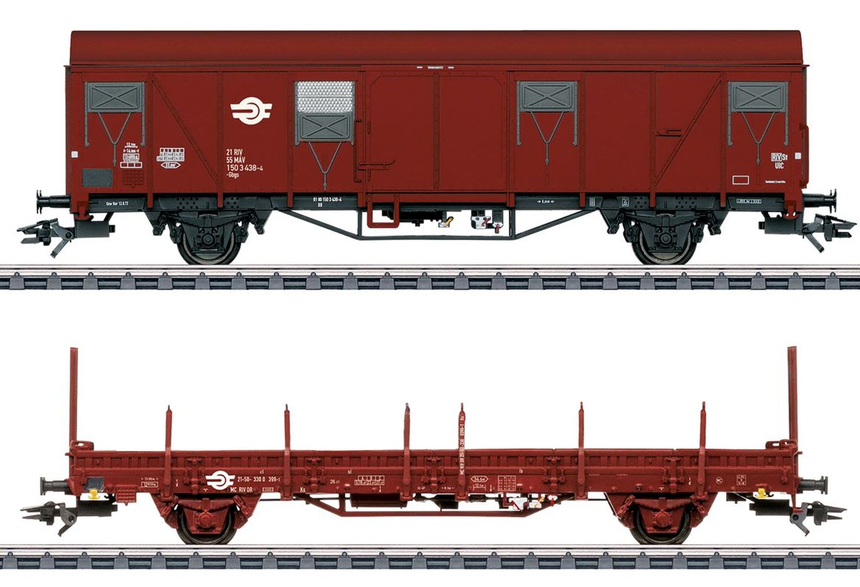 2er Set Güterwagen, MAV, Ep.IV
