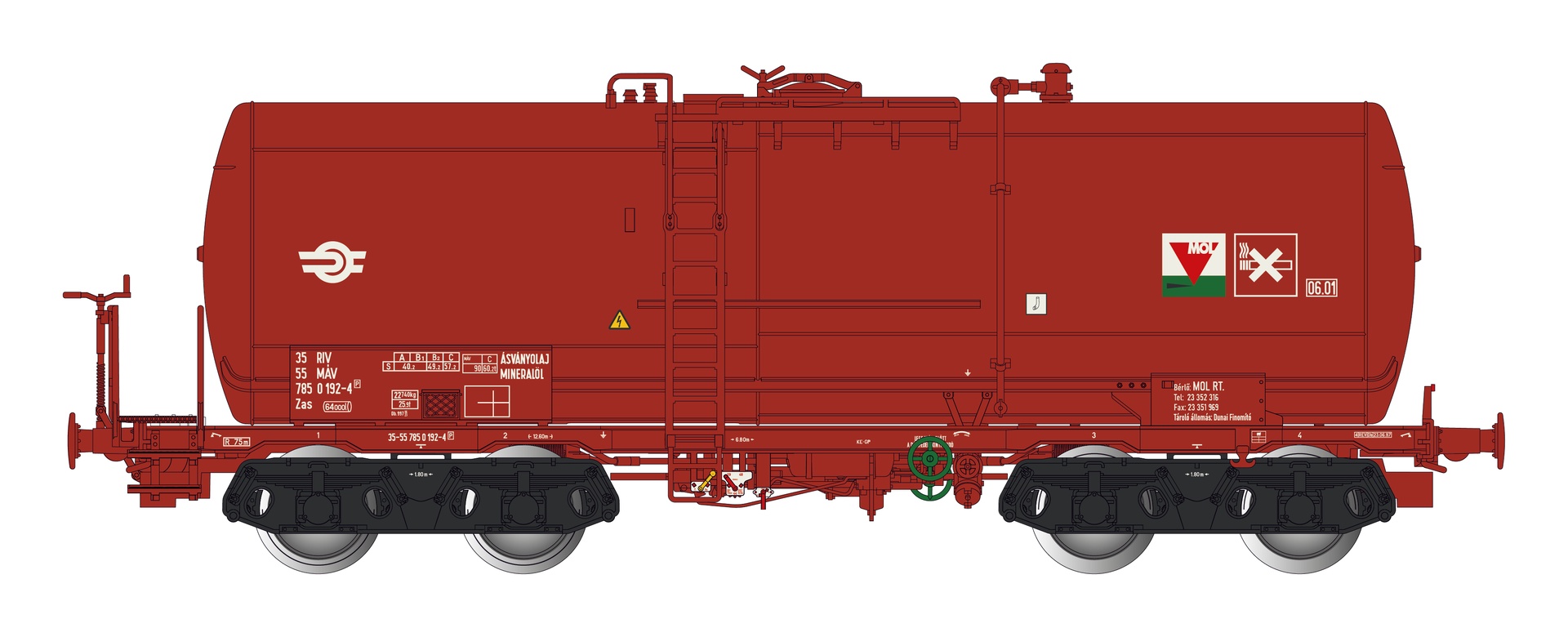 Albert Modell 785028 - Kesselwagen Zas, MÁV, Ep.V