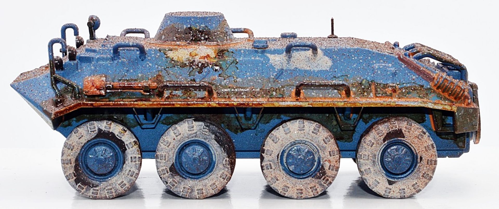 NPE NA 88965 - Schützenpanzer BTR 60 PB Polen MILIZIA (Volksheer) blau, gealtert