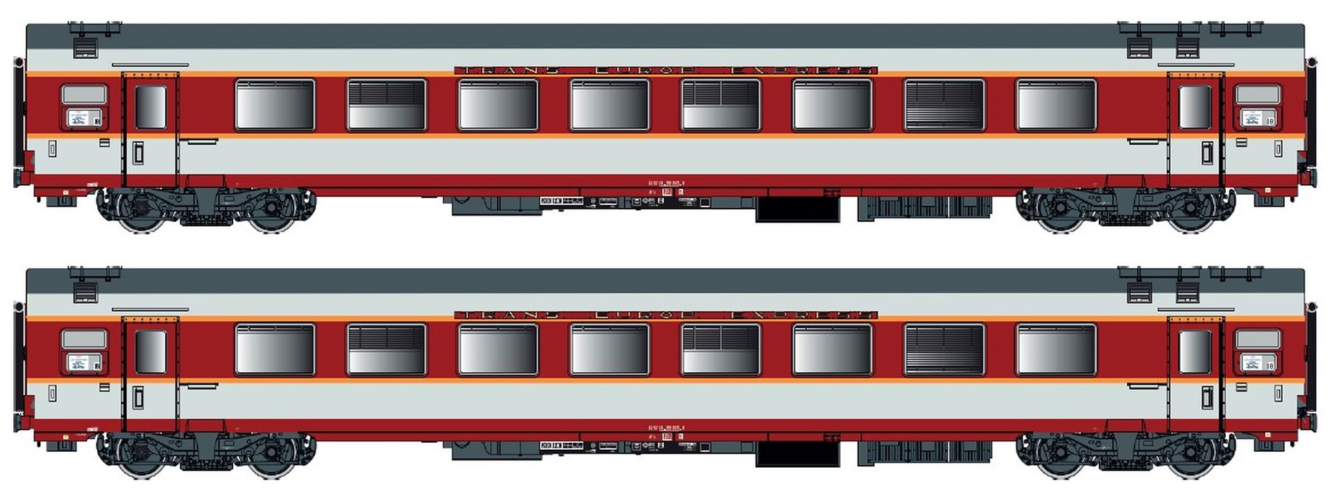 L.S. Models 40078DC - 2er Set GC Personenwagen A8u, SNCF, Ep.IV, Capitole