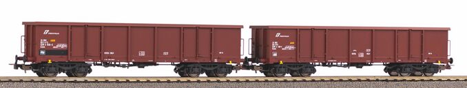 Piko 58238 - 2er Set offene Güterwagen Eaos mit Sandladung, FS, Ep.V