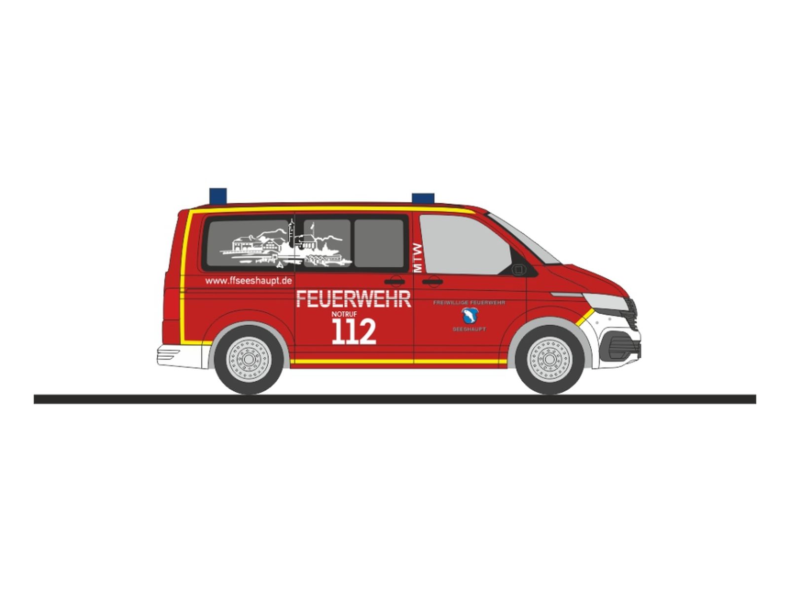 Rietze 53983 - Volkswagen T6.1 Feuerwehr Seeshaupt