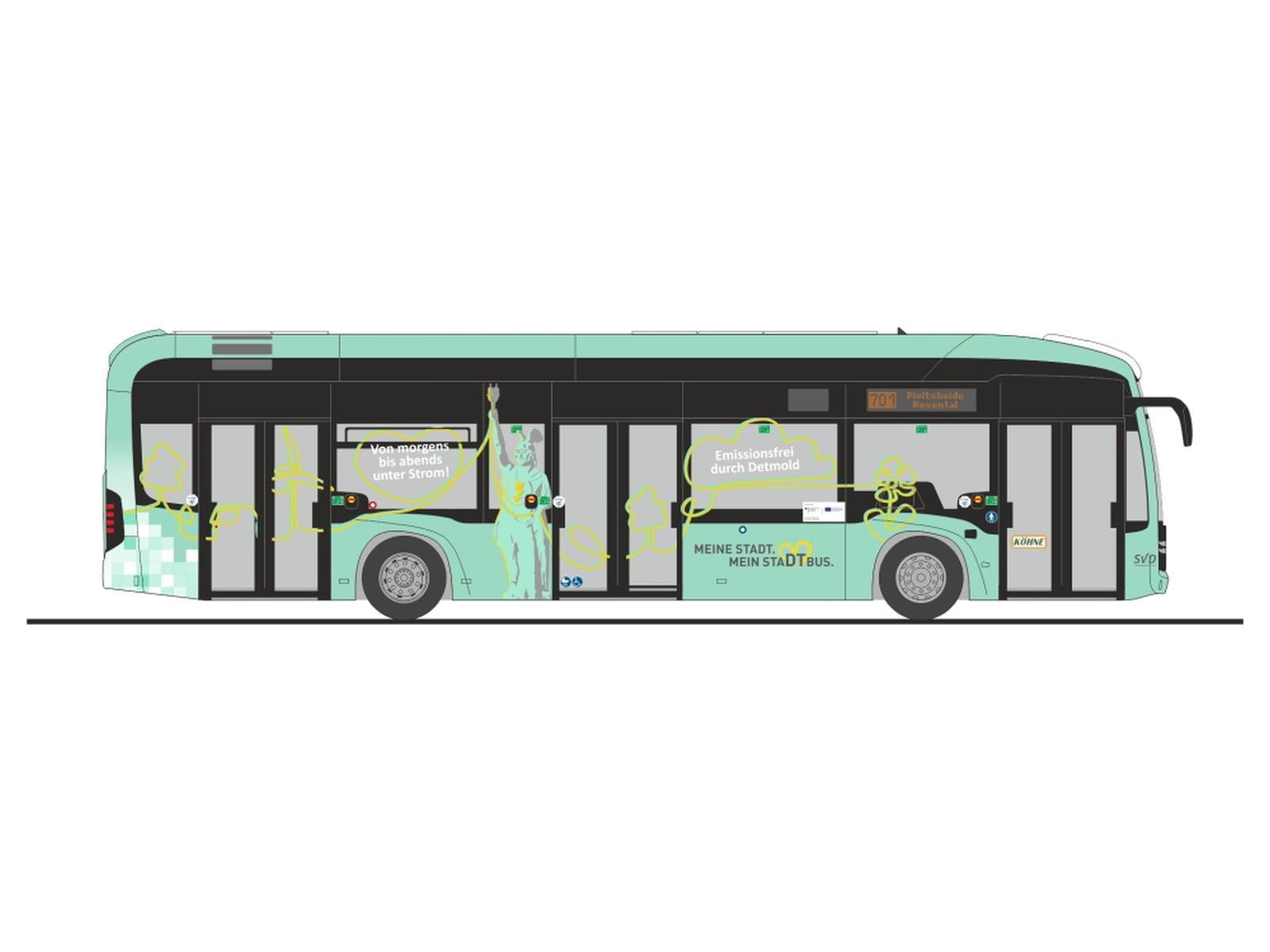 Rietze 75632 - Mercedes-Benz eCitaro Stadtverkehr Detmold