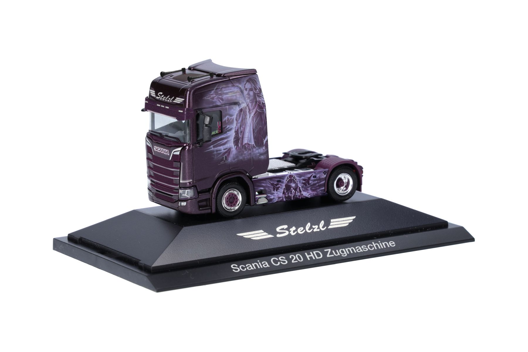 Herpa 111133 - Scania CS 20 HD Solozugmaschine "Stelzl/Top Gun"