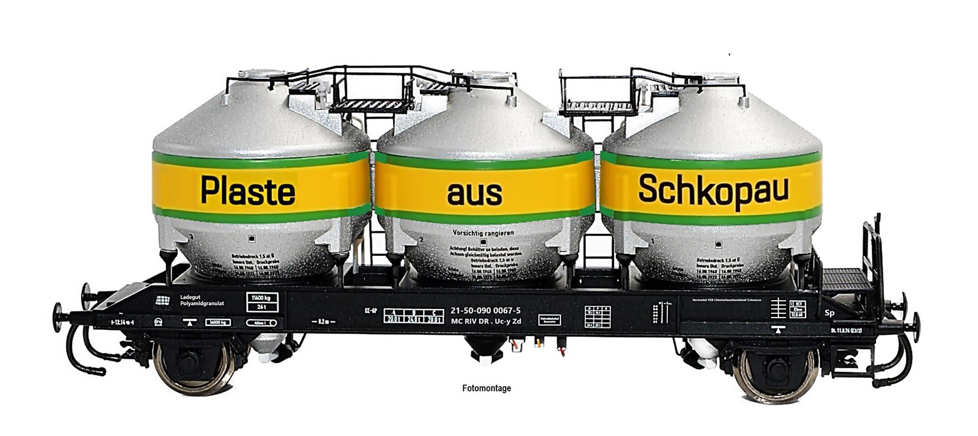 NPE NW 52115 - Silowagen Uc-y Zd, DR, Ep.IV 'Chemiefaserkombinat Schwarza'