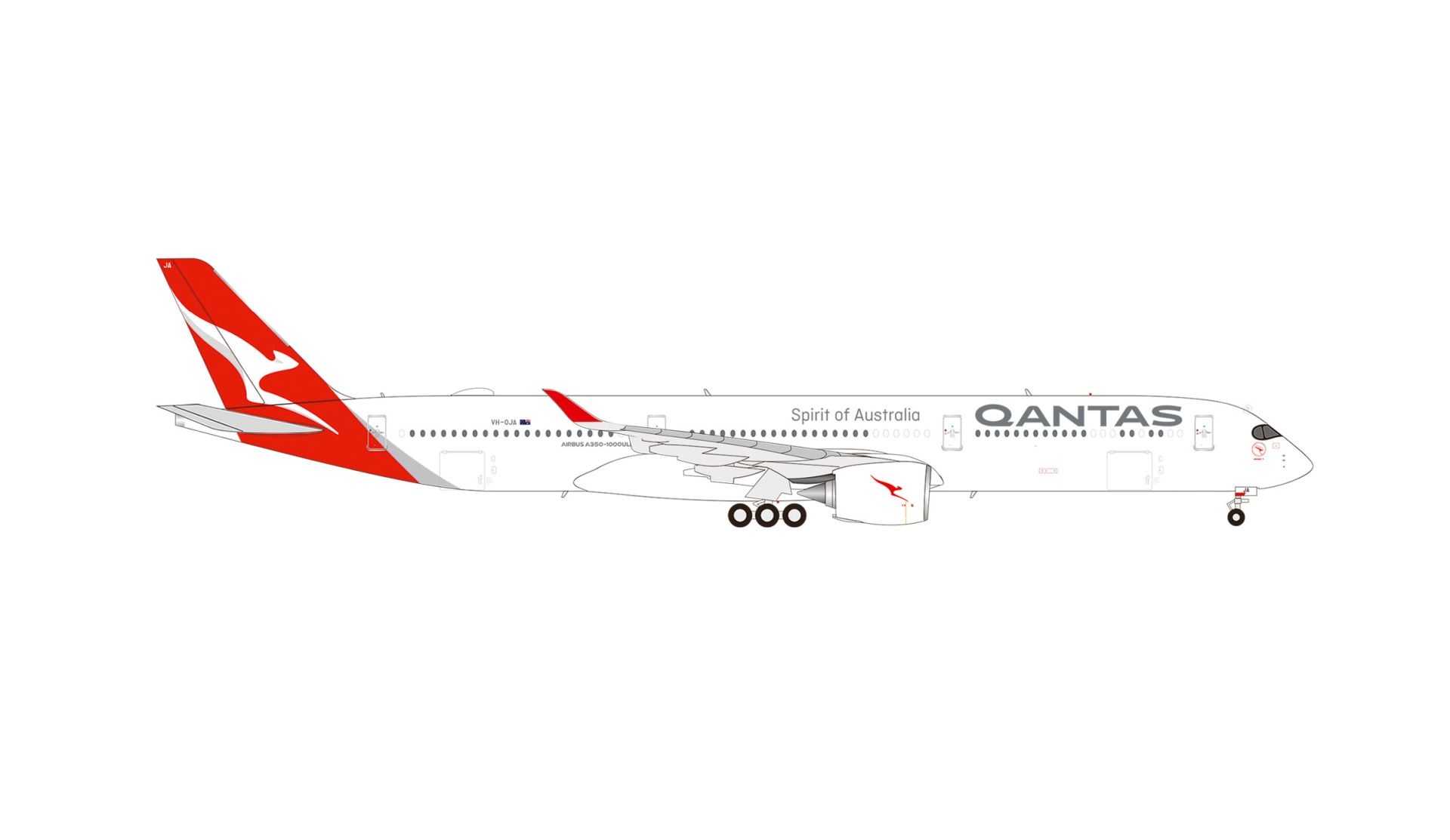 Herpa 574327 - Qantas Airbus A350-1000ULR - Project Sunrise