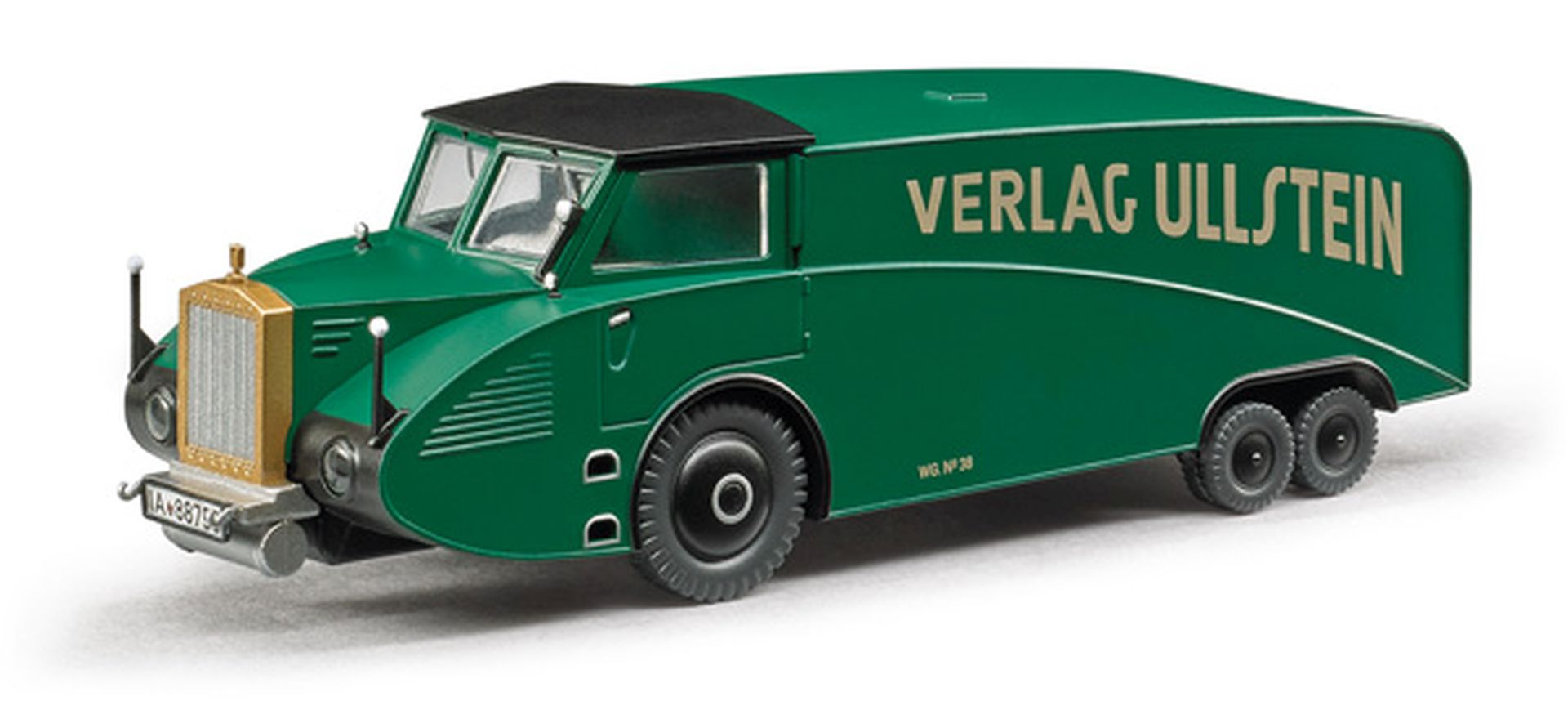 Liliput 937496 - LKW Rumpler RuV 31, dunkelgrün, Kühlergrill gold, Dach schwarz