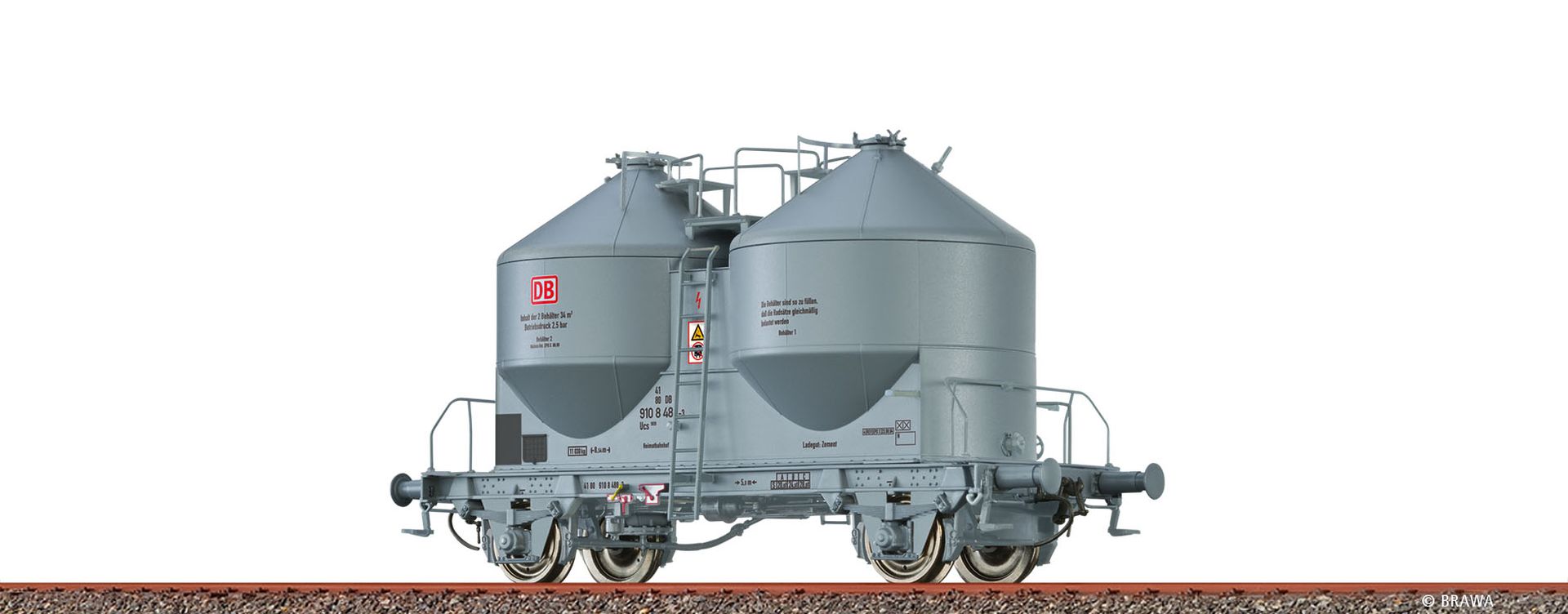 Brawa 50528 - Staubbehälterwagen Ucs909, DBAG, Ep.V