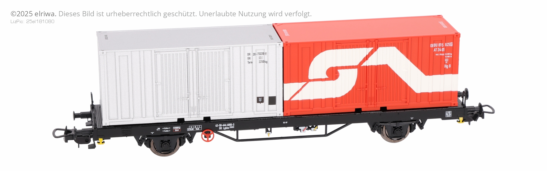 Tillig 502378 - Containertragwagen Lgkks 4444, DR, Ep.IV Tillig 502378 - Containertragwagen Lgkks 4444, DR, Ep.IV