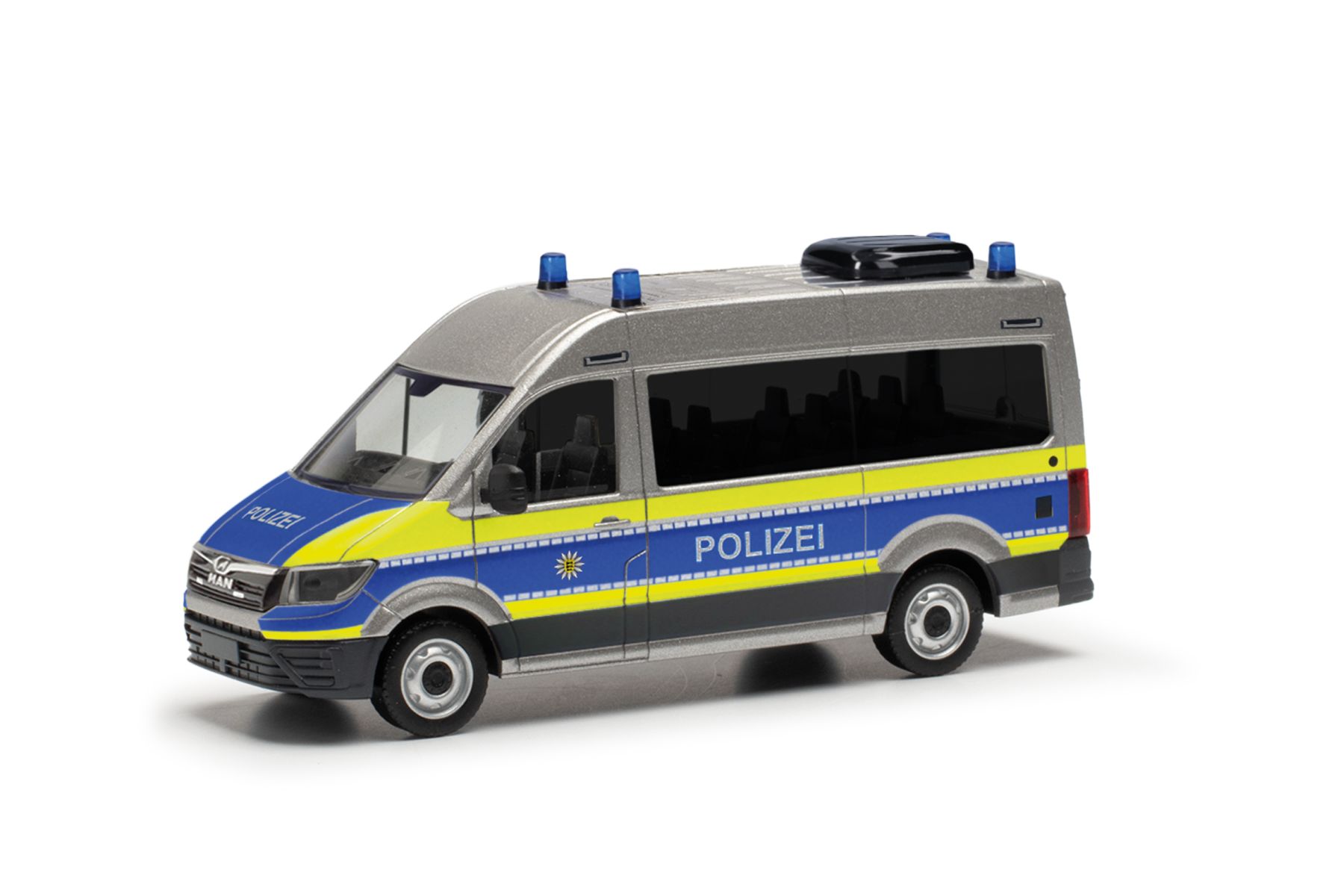 Herpa 098526 - MAN TGE Bus Hochdach "Mobile Wache Polizei Baden-Württemberg"