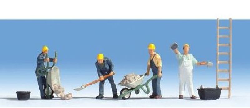 Noch 15055 - Maurer, 4 Figuren und Zubehör