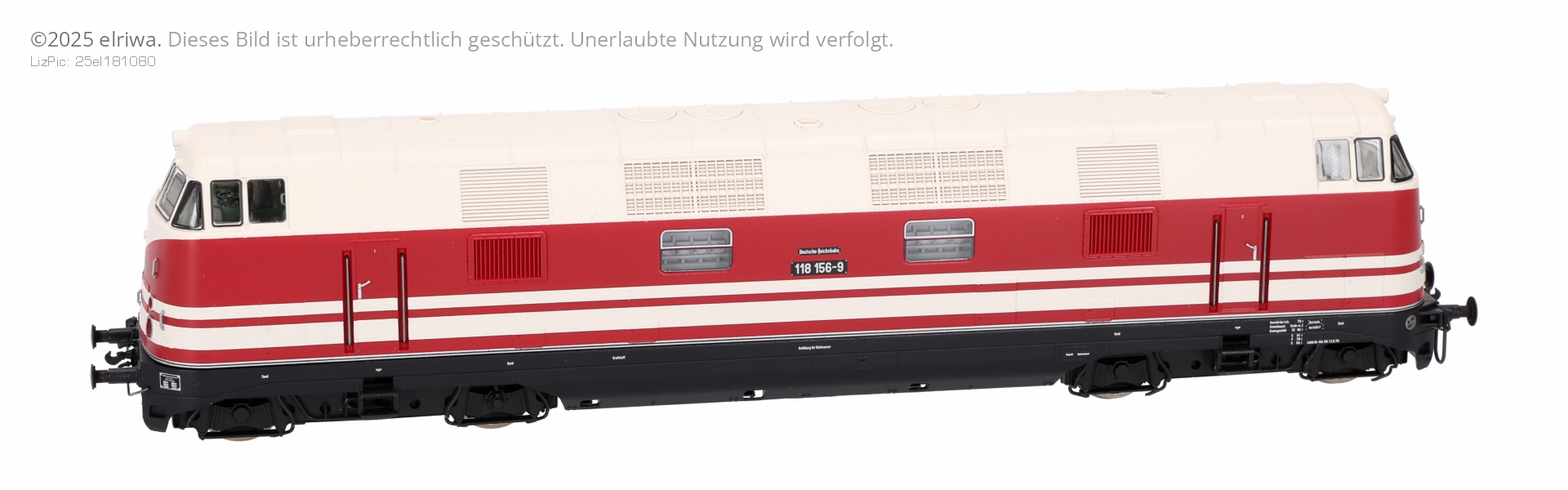Roco 7310077 - Diesellok 118 156-9, DR, Ep.IV, mit zwei Streifen, DC-Sound
