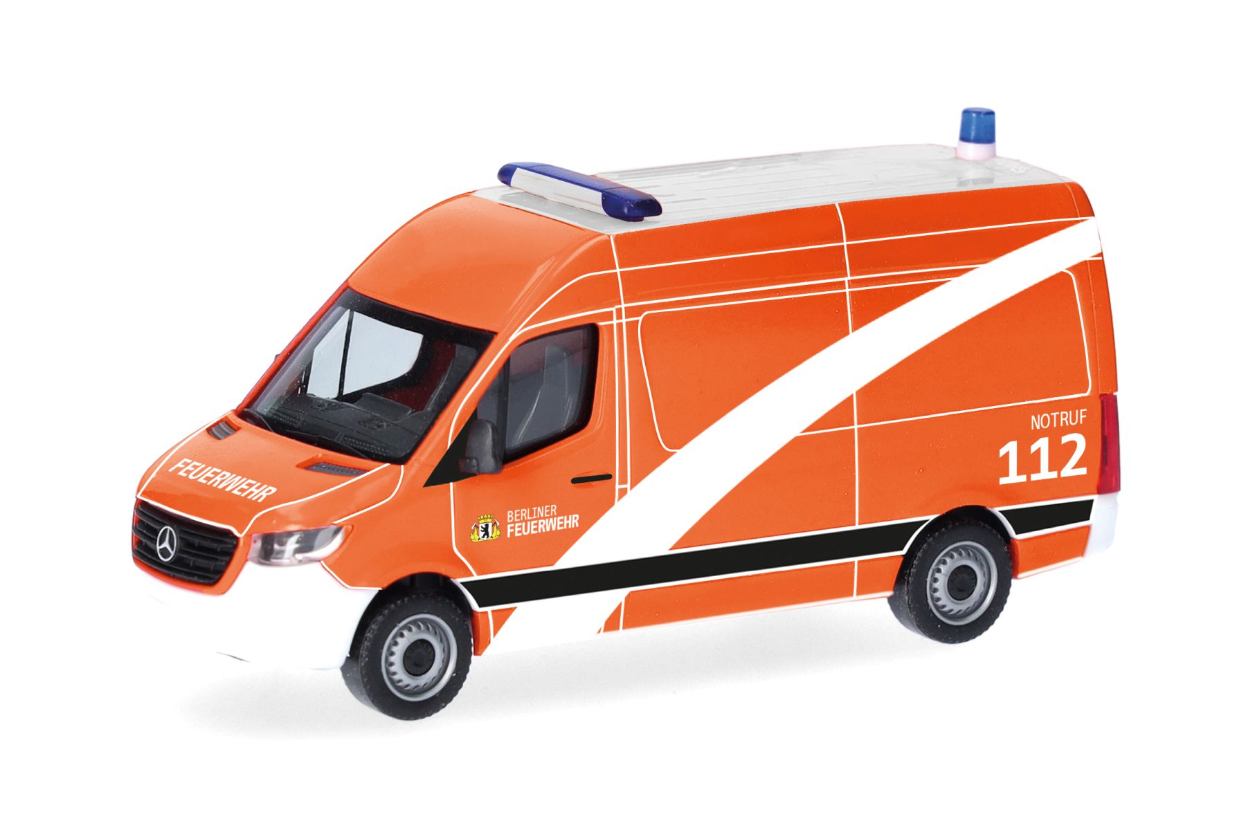Herpa 099240 - Mercedes-Benz Sprinter '18 Kasten Hochdach (NKTW) "Berliner Feuerwehr"