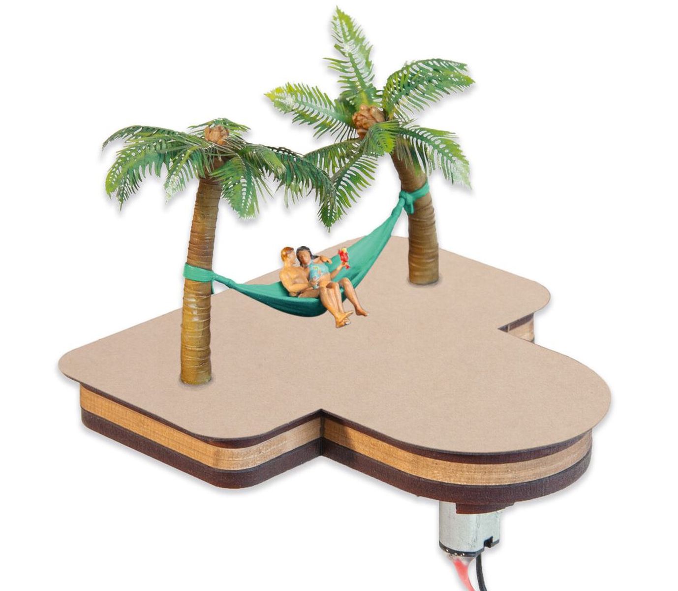 Noch 21772 - micro-motion Palmen mit Hängematte, 5 cm hoch