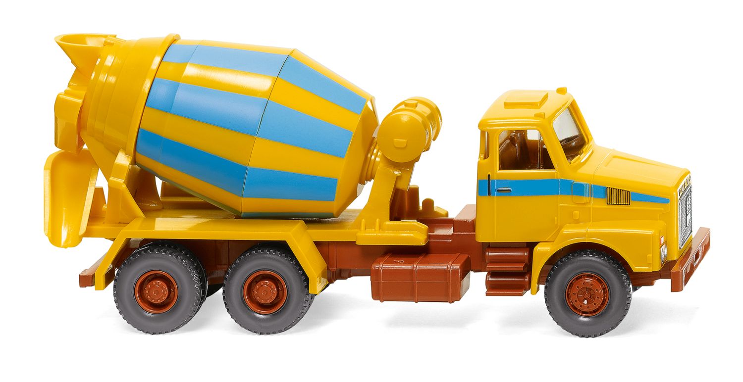 Wiking 068207 - Betonmischer (Volvo N10) - maisgelb/hellblau