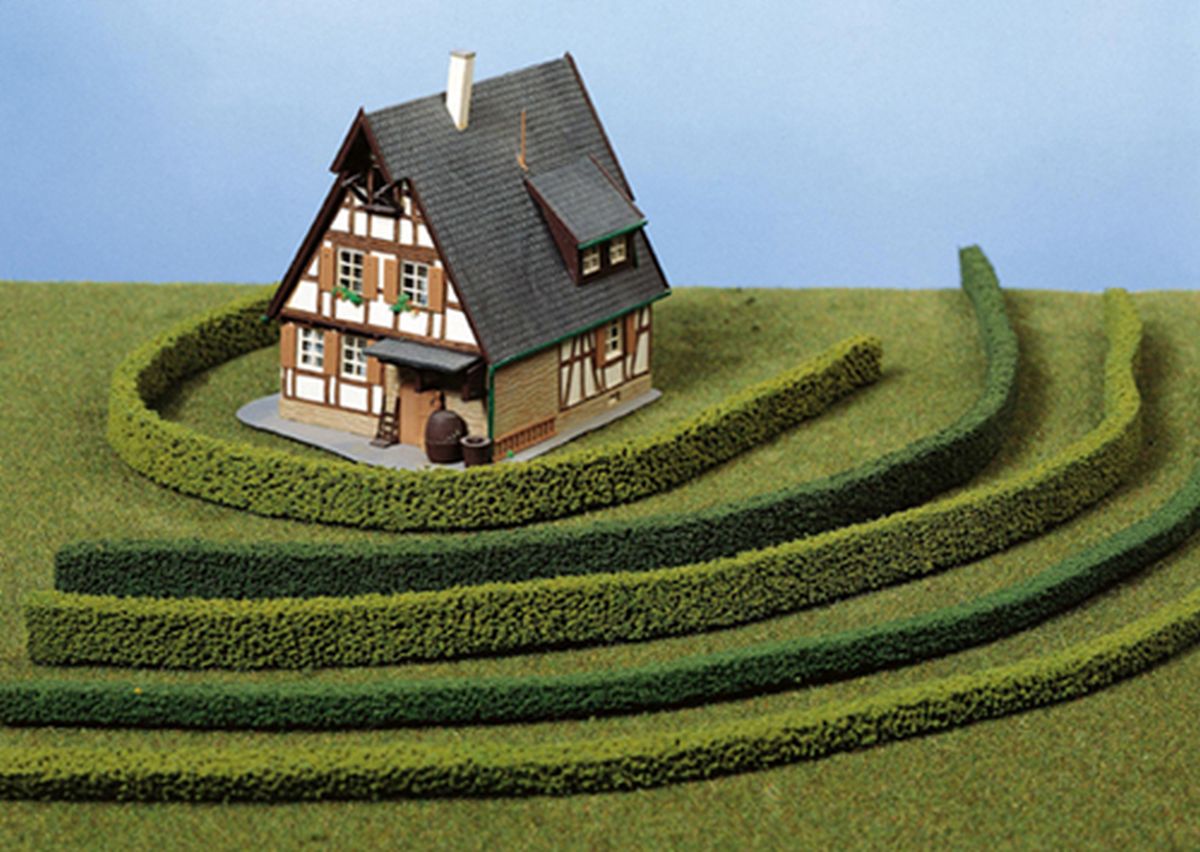 Heki 1184 - 3 flexible Hecken hellgrün, 7mm hoch